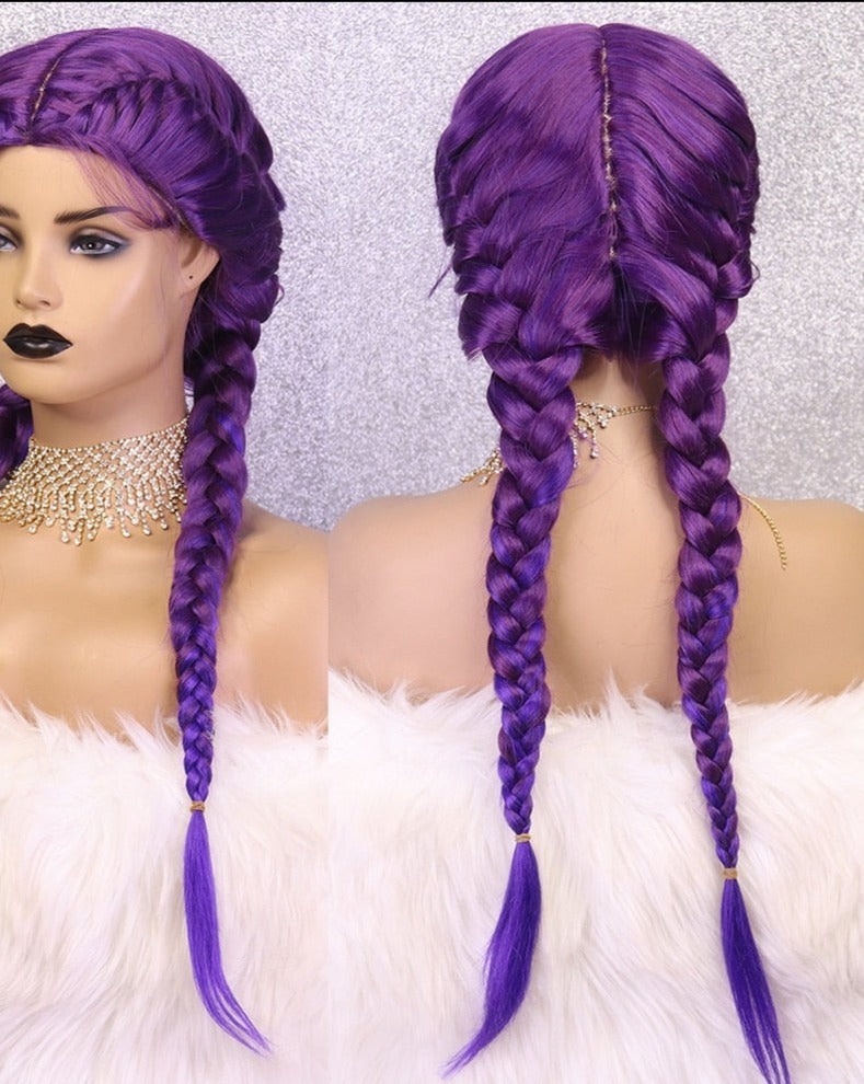 Ombre Braided Synthetic Drag Queen Wig in different colours