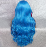 Heat Resistant Pink Blue Ombre Synthetic Lace Front Drag Queen Wig-Queenofdrag.com