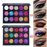 15 Color Glitter Drag Queen Eye Shadow Palette Pigment Professional Eye Makeup-Queenofdrag.com
