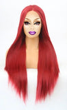 18"-26" Drag Queen Straight Red Lace Front Wig-Queenofdrag.com