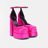 Colorful Chunky High Heels Drag Queen Platform Shoes-Queenofdrag.com