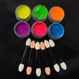 6 colors set Neon Drag Queen Pigment Powder Eyeshadow-Queenofdrag.com