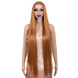 96 cm (38") Deep Part Long Straight Drag Queen Lace Wig-Queenofdrag.com