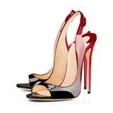 Glamazon - Drag Queen Peep Toe Stiletto Sandals- Plus size-Queenofdrag.com