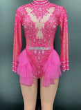 Sparkly - Drag Queen Rhinestone Bodysuit-Queenofdrag.com