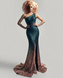 Sexy One-Shoulder-Drag-Queen-Abendkleid