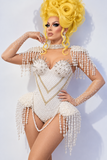 👑 Yesss – Fabulous Drag Queen Pearl Bodysuit — Pearls, Glamour &amp; Pure Diva Energy ✨-Queenofdrag.com