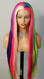 30 Inch Lace Front Rainbow Drag Queen Wig-Queenofdrag.com