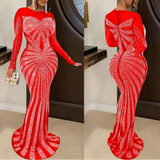 Lactrice - Sequin Drag Queen Long Sleeve Dress-Queenofdrag.com