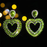 Giant - Huge Colorful Rhinestone Drag Queen Earrings-Queenofdrag.com