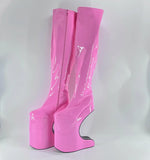 Twiggy - Botas Extreme Dragqueen Halfmoon acima do joelho - Tamanho Plus
