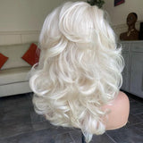 👑 Bombshell Synthetic Drag Queen Lace Front Wig — Platinum Blonde & Pure Glamour ✨-Queenofdrag.com