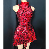 Jenniffer - Shiny Laser Mirror Drag Queen Dress-Queenofdrag.com