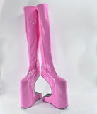 Twiggy - Botas Extreme Dragqueen Halfmoon acima do joelho - Tamanho Plus
