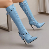 Fin - Drag Queen Colorful Knee High Boots - Plus size-Queenofdrag.com