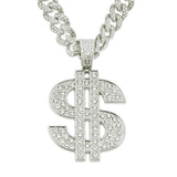 Dollar - Big Hip Hop Dollar Pendant Necklace-Queenofdrag.com
