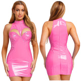 Kinky - Glossy Drag Queen Pu Bodycon Dress-Queenofdrag.com