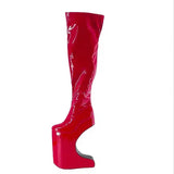 Twiggy - Botas Extreme Dragqueen Halfmoon acima do joelho - Tamanho Plus