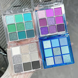 Different Shades of 9 color Drag Queen Eyeshadow Makeup Palettes