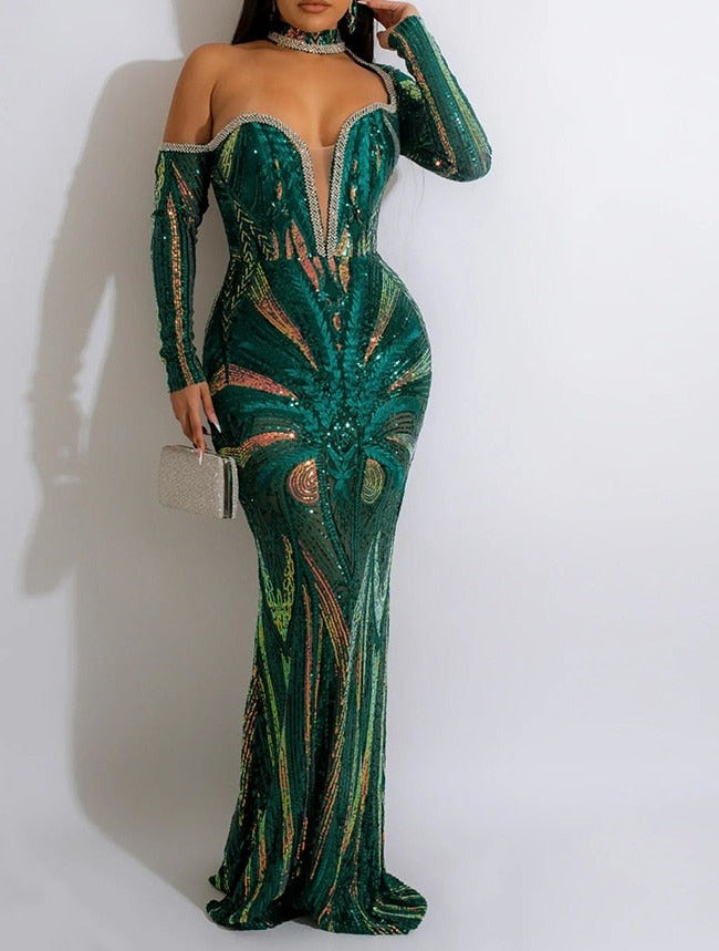Kitty - One Shoulder Drag Queen Rhinestone Dress