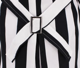 Betelgeuse Drag Queen Costume Dress Black and White Striped-Queenofdrag.com