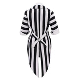 Betelgeuse Drag Queen Costume Dress Black and White Striped-Queenofdrag.com