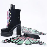 Butterfly High Heels Platform Boots-Queenofdrag.com