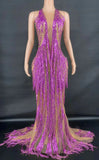 Jackie : amazing drag queen fringe dress-Queenofdrag.com