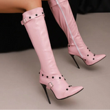 Fin - Drag Queen Colorful Knee High Boots - Plus size-Queenofdrag.com