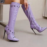 Fin - Drag Queen Colorful Knee High Boots - Plus size-Queenofdrag.com