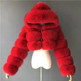 💗 Pink Faux Fur Hooded Coat – The Ultimate Drag Queen Statement Piece!-Queenofdrag.com