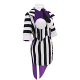 Betelgeuse Drag Queen Costume Dress Black and White Striped-Queenofdrag.com