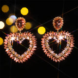 Giant - Huge Colorful Rhinestone Drag Queen Earrings-Queenofdrag.com