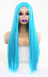 18"-26" Drag Queen Blue Straight Lace Front Wig-Queenofdrag.com