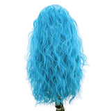18"-26" Blue Wavy Drag Queen Synthetic Lace Front Wig-Queenofdrag.com