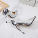 Silver and gold - Drag queen Stilettos - Plus size-Queenofdrag.com
