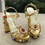 Majesty Gold - Drag Queen Luxury Platform Sandals-Queenofdrag.com