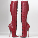 Madame - 7 Inch High Heel Drag Queen Extreme Ballet Knee High Boots - Plus size-Queenofdrag.com