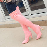 Fin - Drag Queen Colorful Thigh High Boots - Plus size-Queenofdrag.com