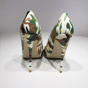 Army of Me - Camouflage Drag Queen Stiletto Shoes - Plus Size-Queenofdrag.com
