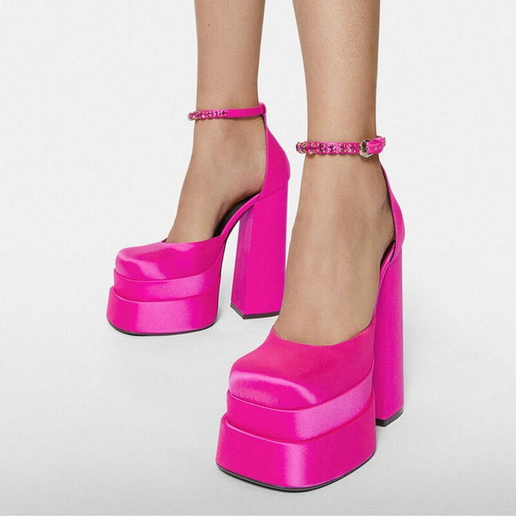 Værdiløs Smitsom hældning Colorful Chunky High Heels Drag Queen Platform Shoes | Queenofdrag.com