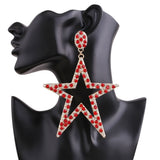 Star Crystal - Rhinestone Drag Queen Pendant Earrings-Queenofdrag.com