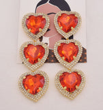 Brittanny - 11.7cm Long Drop Heart Earrings For Drag Queens-Queenofdrag.com