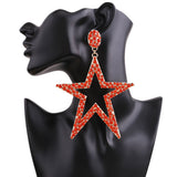 Star Crystal - Rhinestone Drag Queen Pendant Earrings-Queenofdrag.com