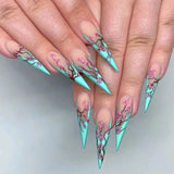 24pcs Long Drag Queen Decorated Nails-Queenofdrag.com