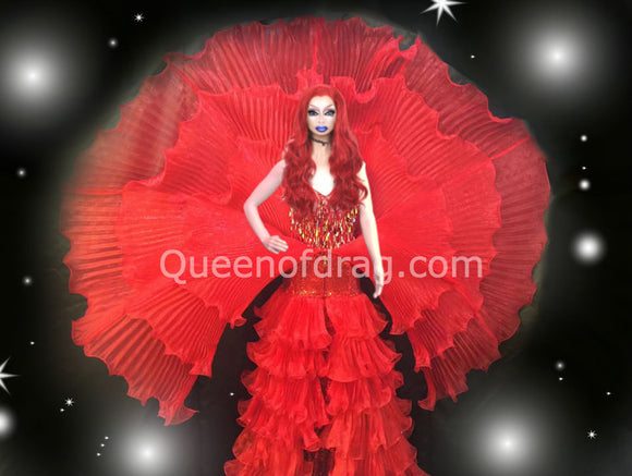 drag queen red dress Red Hologram Drag Queen Jacket | THE X-TRA