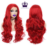 26" Fire Red Drag Queen Lace Front Wig-Queenofdrag.com