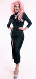 Satine - Drag Queen Long Sleeve Evening Dress-Queenofdrag.com