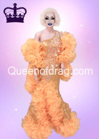 Queen Yellow - Custom Made Drag Queen Sequin Gown-Queenofdrag.com