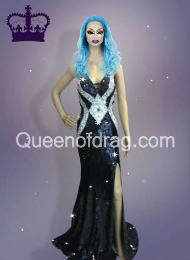Princess Diamond - Custom Made Drag Queen Sequin Gown-Queenofdrag.com
